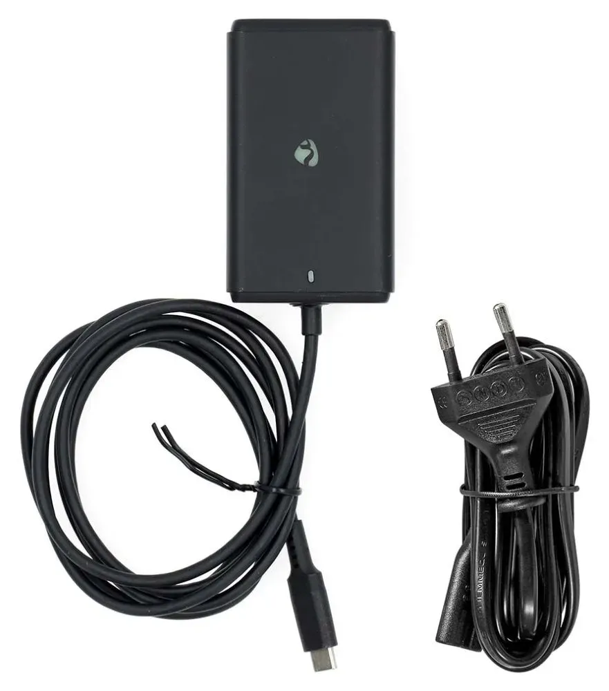 Nedis NBAU45110BK - Adaptér k notebooku| GaN | 45 W | 5 / 9 / 12 / 15 / 20 V DC