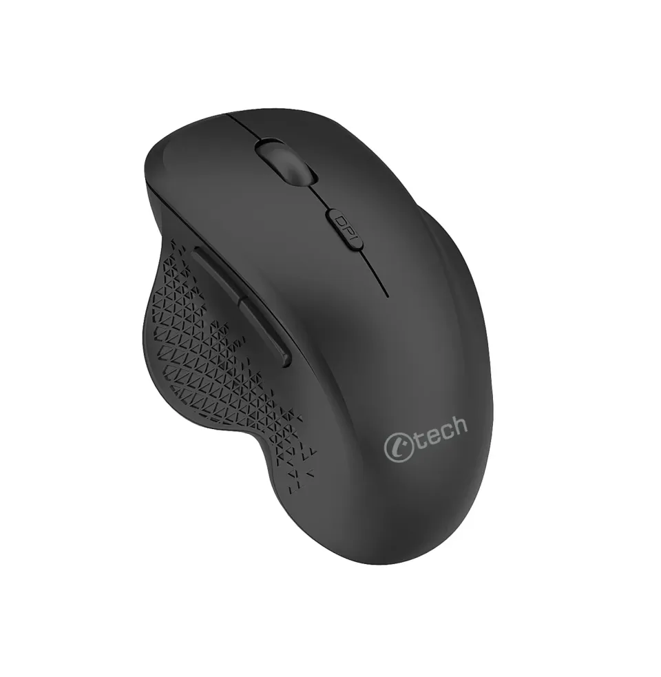 C-TECH myš WLM-14BK Dual mode, bezdrátová, ergo, BT5.0 + 2,4GHz, 1600DPI, 6 tlač