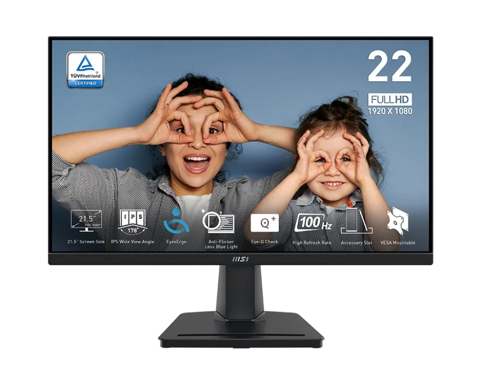 MSI monitor PRO MP225, 21,5" IPS/1920 x 1080 FHD/100Hz/1ms/HDMI/D-Sub