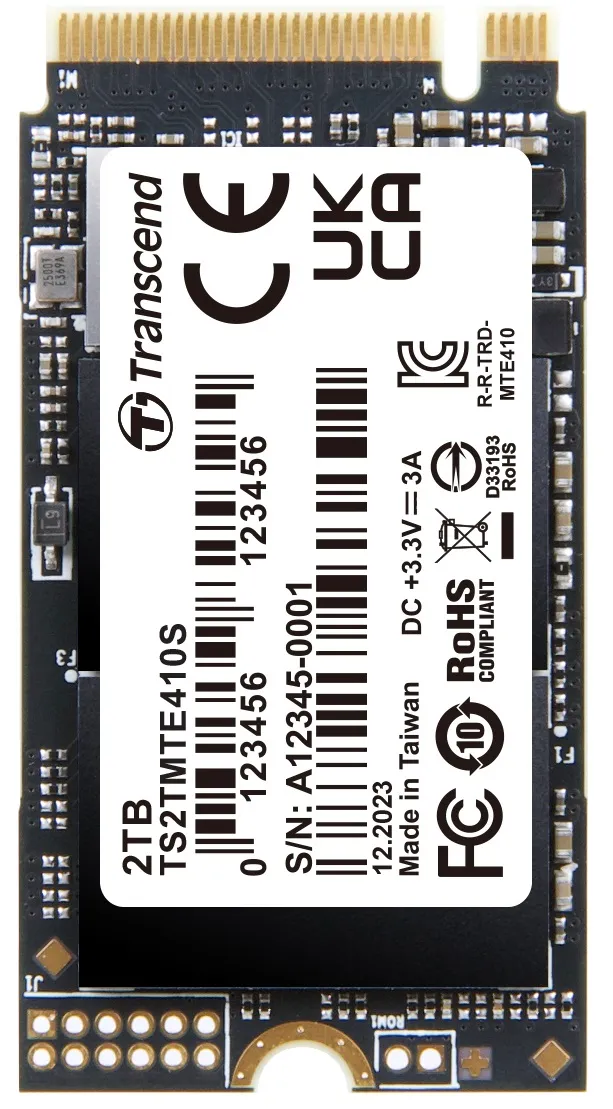 Transcend MTE410S 2TB SSD disk M.2 2242, NVMe PCIe Gen4 x4 5000MB/s R 4300MB/s