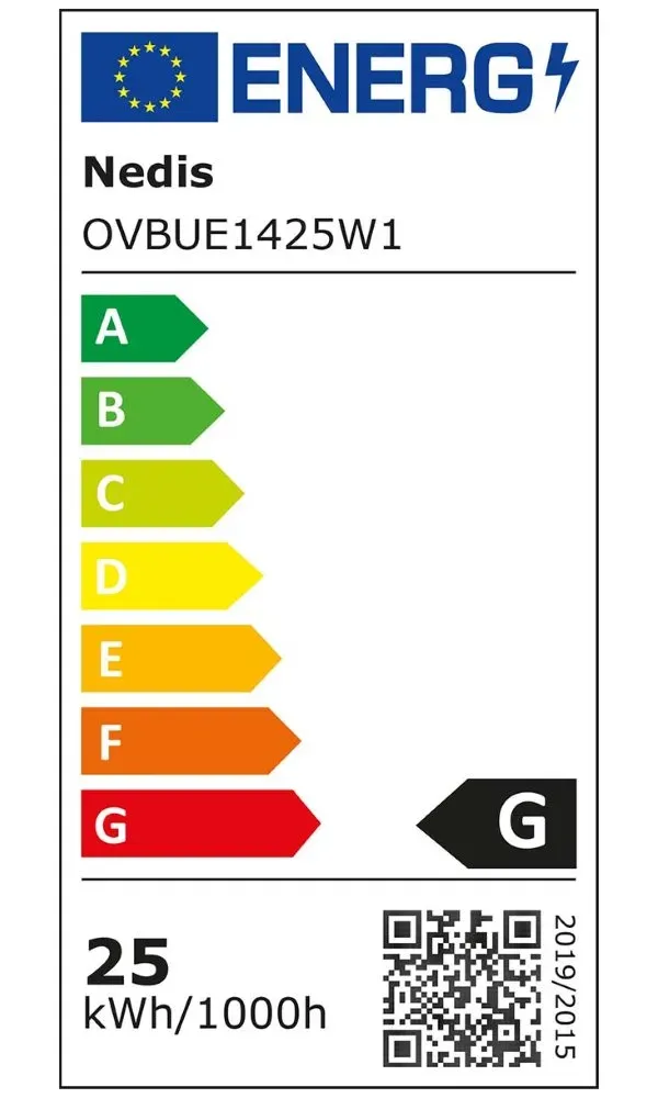 Nedis OVBUE1425W1 - žárovka do pečící trouby 25W/300°C E14, 140 lm, E