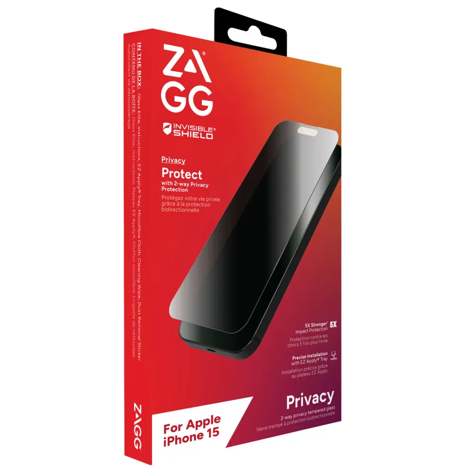 ZAGG Invisible Shield Elite Privacy sklo iPhone 15