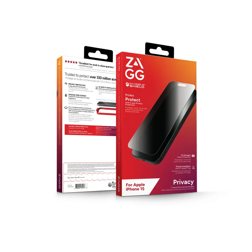 ZAGG Invisible Shield Elite Privacy sklo iPhone 15