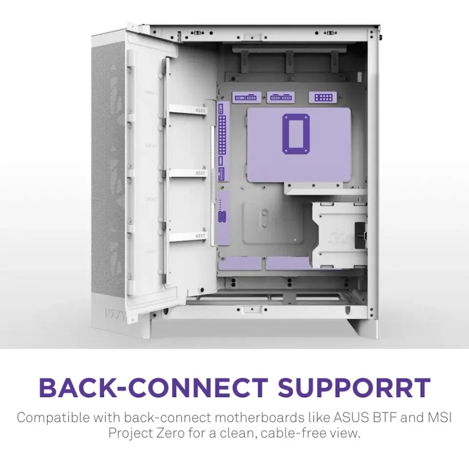 NZXT skříň H9 Flow RGB dvoukomorová ATX / 1x140 RGB mm / 1x 120mm RGB fan / prosklená / bílá