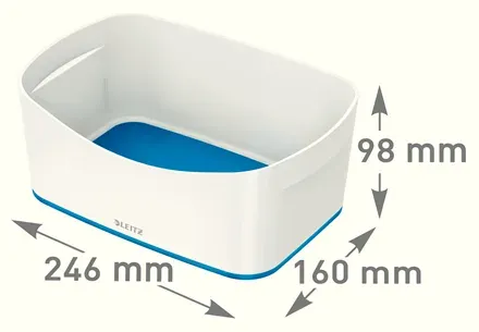 LEITZ Stolní box MyBox, bílá/modrá