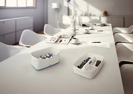 LEITZ Stolní box MyBox, bílá/modrá