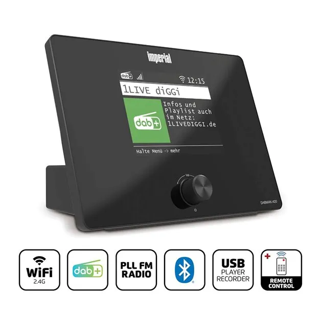 Nedis DABMANI420BK - Imperial Kompaktní hybridní rádio (internet, DAB+, FM Hi-Fi