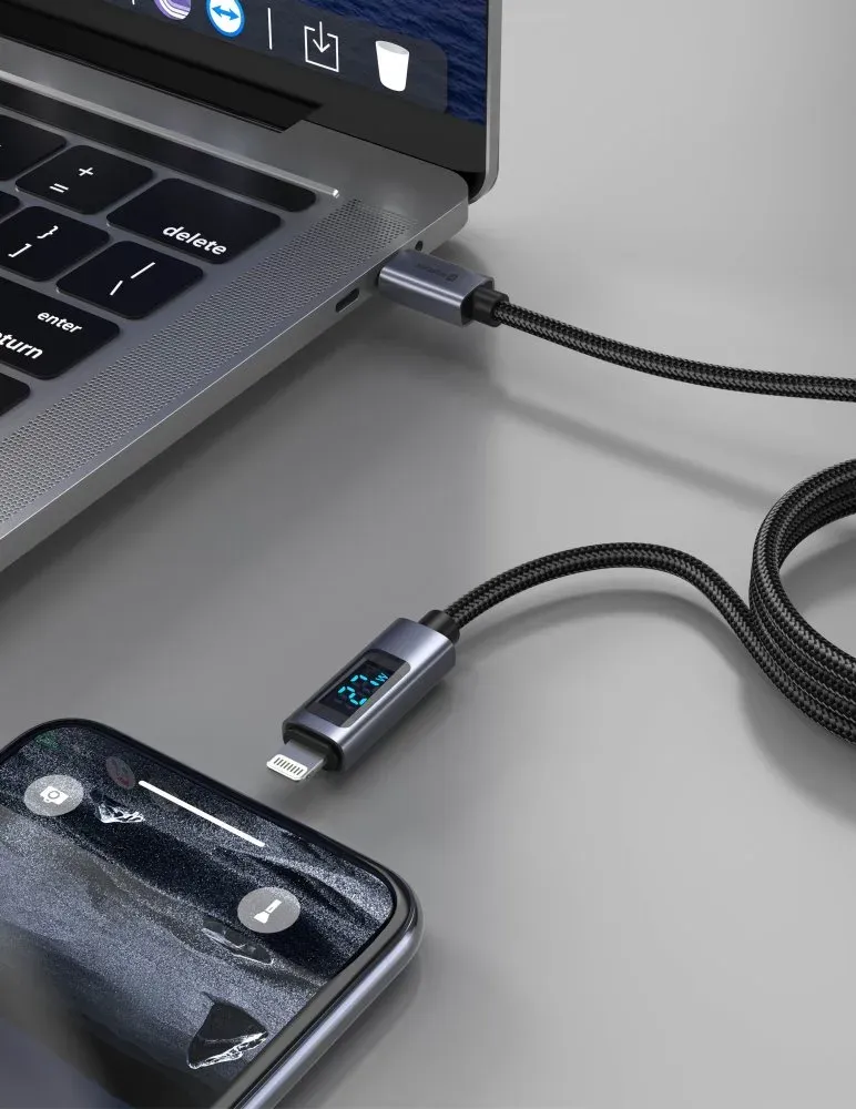 Swissten LCD kabel USB-C / lightning 1,5m