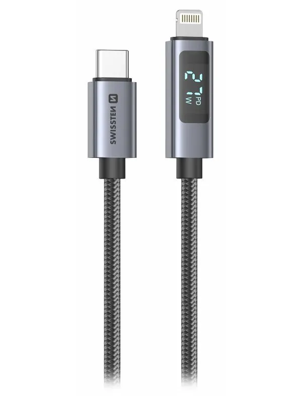 Swissten LCD kabel USB-C / lightning 1,5m