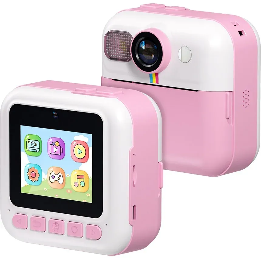 COLORWAY dětský fotoaparát a kamera s tiskárnou CW-PHP01P/ 2,4" IPS/ 1500mAh/ USB-C/ Android/ iOS/ růžová