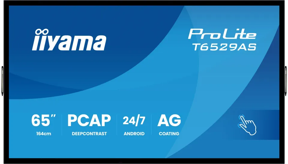 65" iiyama T6529AS-B1AG: IPS, 4K UHD,Android,24/7