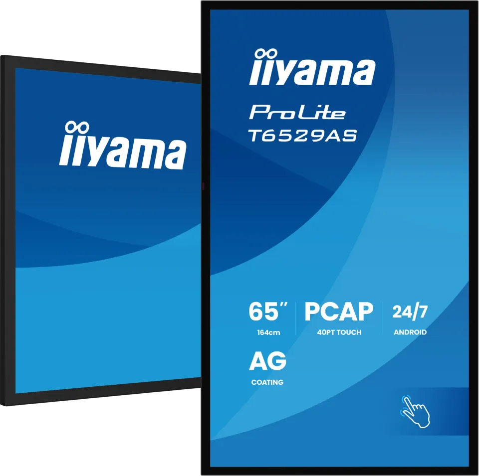 65" iiyama T6529AS-B1AG: IPS, 4K UHD,Android,24/7