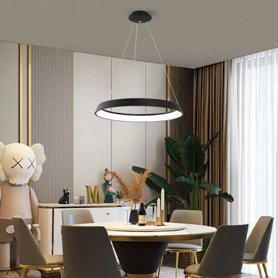 IMMAX NEO LIMITADO SMART závěsné svítidlo 60cm 39W černé, TUYA