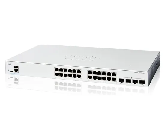 Cisco Catalyst switch C1200-24T-4G (24xGbE,4xSFP,fanless)
