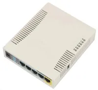 MikroTik RouterBOARD RB951Ui-2HnD, 600MHz CPU, 128MB RAM, 5x LAN, integr. 2.4GHz Wi-Fi, vč. L4 licence