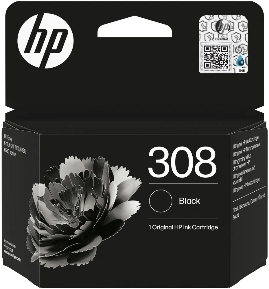 HP 308 Černá originální inkoustová kazeta