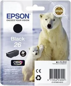 EPSON cartridge T2601 black (lední medvěd)