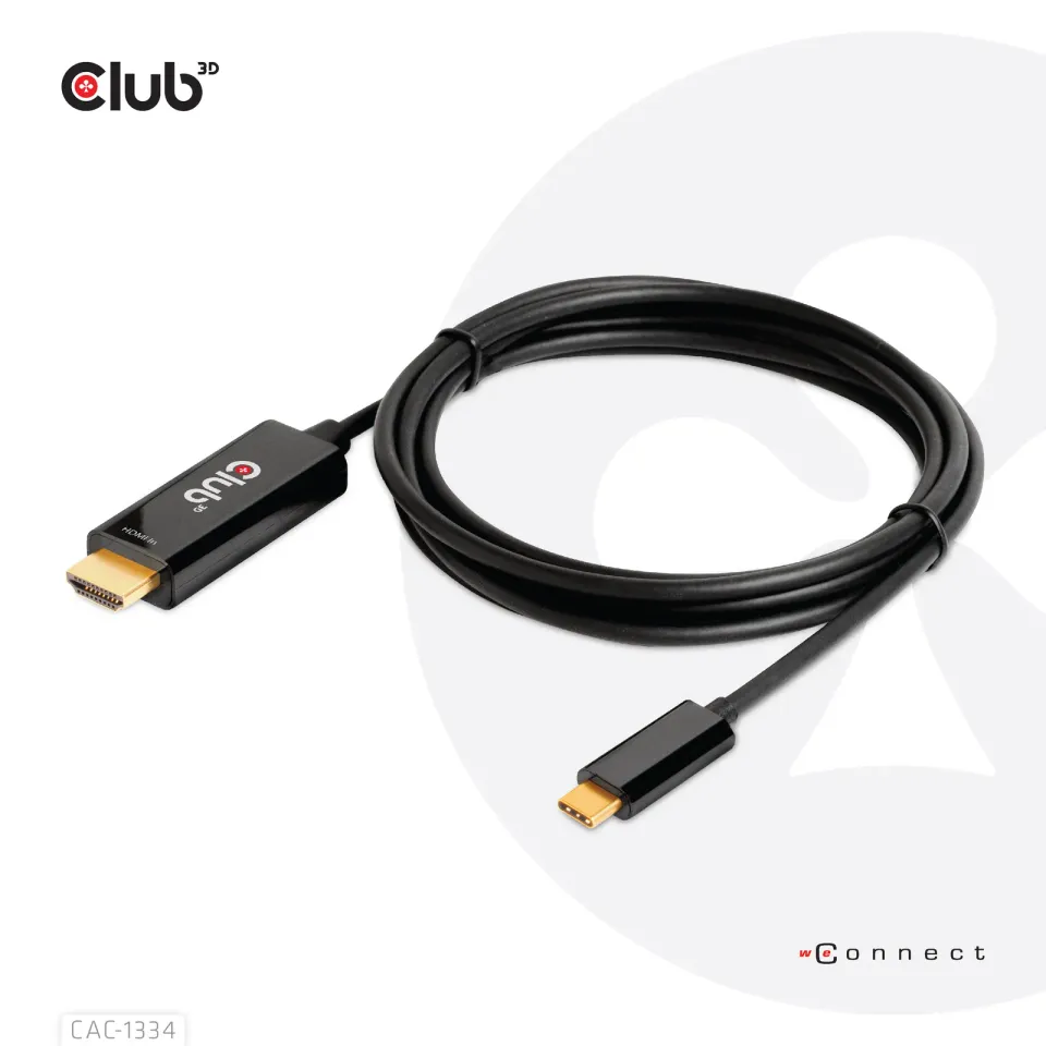 Club3D aktivní kabel HDMI na USB-C, 4K60Hz, 1.8m, M/M