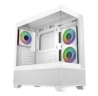 Cooler Master case Elite 690 Wood, ATX, Průhledná bočnice, 3x 120mm ARGB Fan, Bílá
