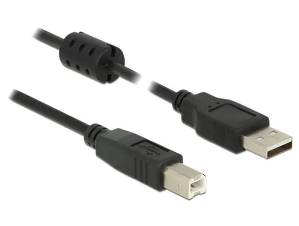 Delock Kabel USB 2.0 Typ-A samec > USB 2.0 Typ-B samec 2,0 m černý