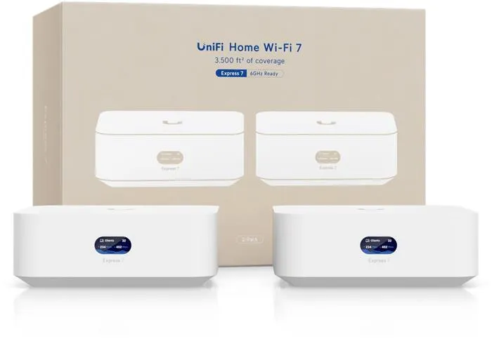 Ubiquiti UX7-2, UniFi Express 7, Whole Home WiFi (2-pack)