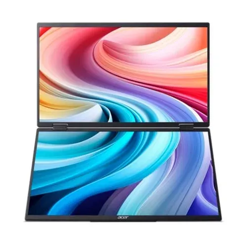 ACER LCD PD163QTbmiuux DUAL SCREEN,40cm (15.6"),60Hz,250nits,8ms,Repro,Audio,Vesa,HDMI,USB,Black