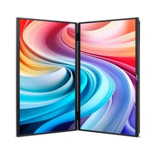 ACER LCD PD163QTbmiuux DUAL SCREEN,40cm (15.6"),60Hz,250nits,8ms,Repro,Audio,Vesa,HDMI,USB,Black