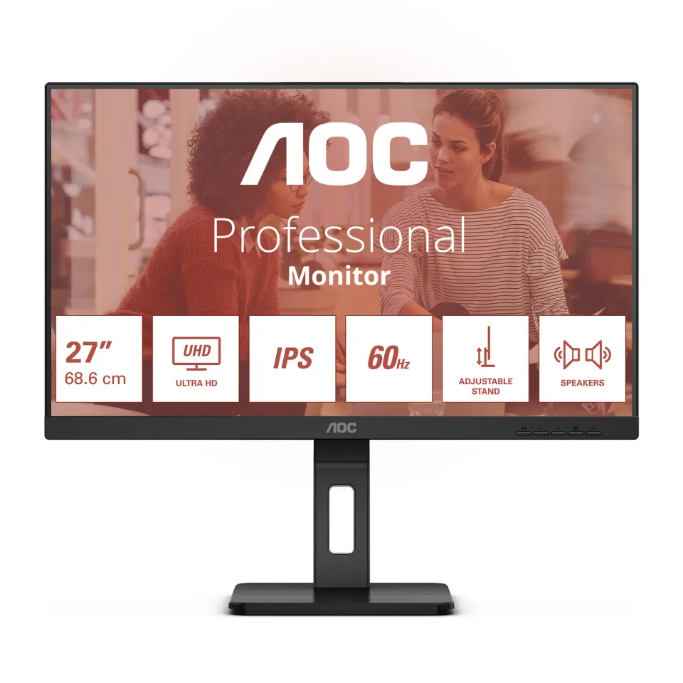 AOC LCD U27E3UF 27" IPS 4K/3840x2160@60Hz/4ms/350cd/2xHDMI/DP/4xUSB/Repro/Pivot/