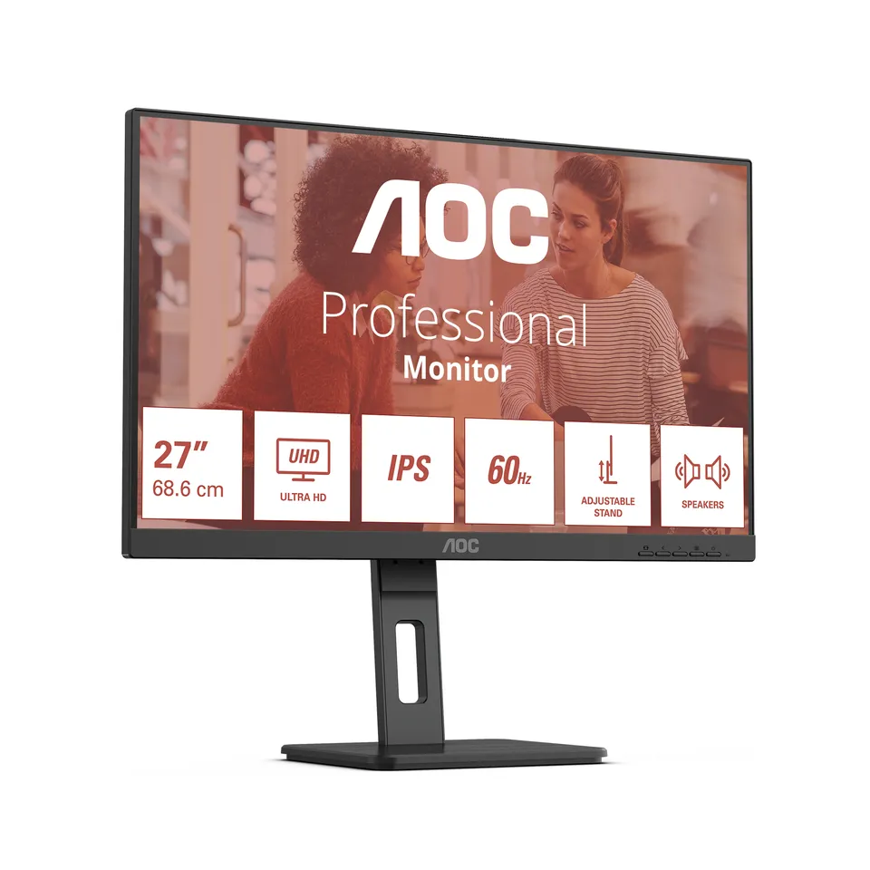 AOC LCD U27E3UF 27" IPS 4K/3840x2160@60Hz/4ms/350cd/2xHDMI/DP/4xUSB/Repro/Pivot/