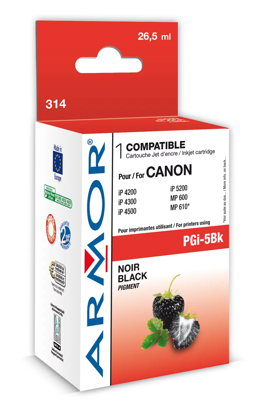 WECARE ARMOR ink kompatibilní s Canon iP4200, 29ml,PGI-5Bk, černá/black