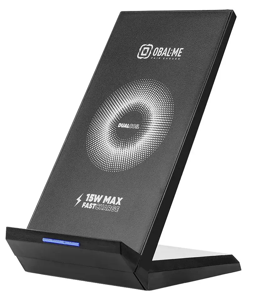 OBAL:ME StandCharger Bezdrátový Nabíjecí Stojánek na Stůl 15W Black