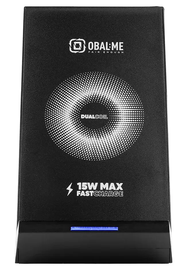 OBAL:ME StandCharger Bezdrátový Nabíjecí Stojánek na Stůl 15W Black