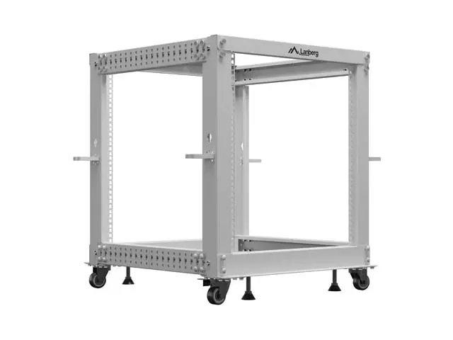 LANBERG OTEVŘENÝ RACK 19" 12U 600X600-1100 NASTAVITELNÝ ŠEDÝ