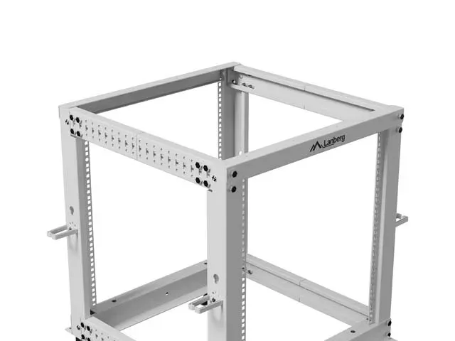 LANBERG OTEVŘENÝ RACK 19" 12U 600X600-1100 NASTAVITELNÝ ŠEDÝ