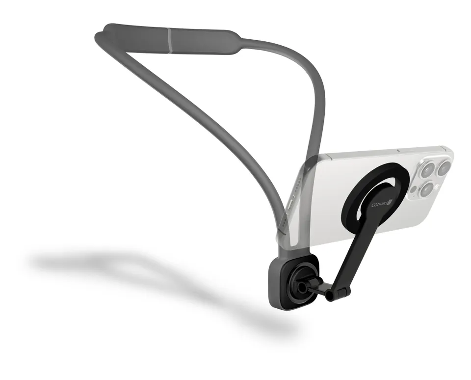 CONNECT IT MagSafe POV magnetický držák telefonu na krk ŠEDÝ