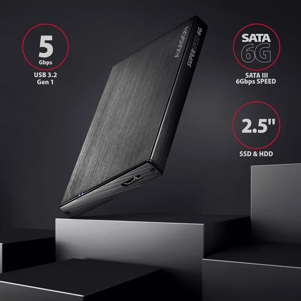 AXAGON EE25-XA6, USB 5Gbps - SATA 6G, 2.5" kovový ALINE box