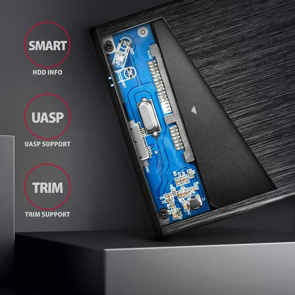 AXAGON EE25-XA6, USB 5Gbps - SATA 6G, 2.5" kovový ALINE box