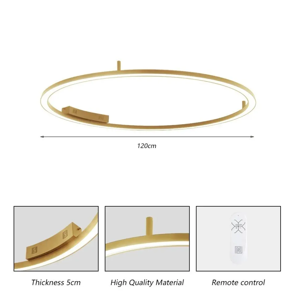 IMMAX NEO FINO SMART LED stropní (nástěnné) svítidlo zlaté 120cm 72W 4752lm, DO, Zigbee 3.0 TUYA