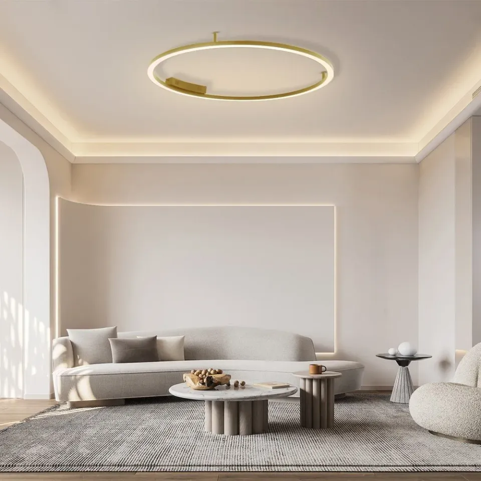 IMMAX NEO FINO SMART LED stropní (nástěnné) svítidlo zlaté 120cm 72W 4752lm, DO, Zigbee 3.0 TUYA