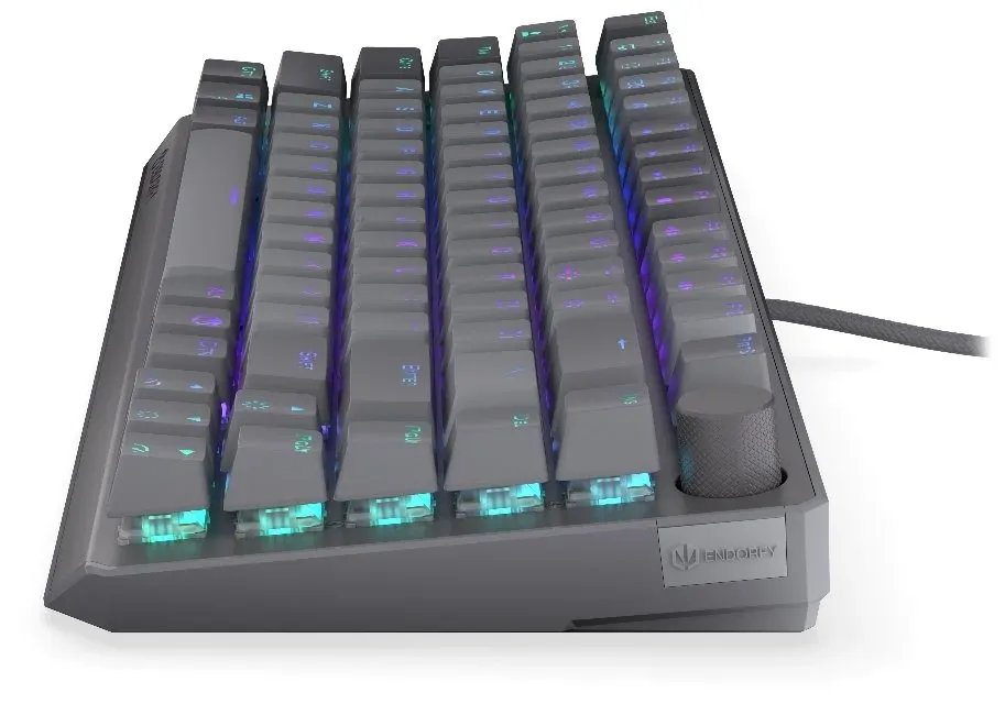 Endorfy Thock V2 75% Klávesnice, herní, drátová, mechanická, Endorfy Red, US lay