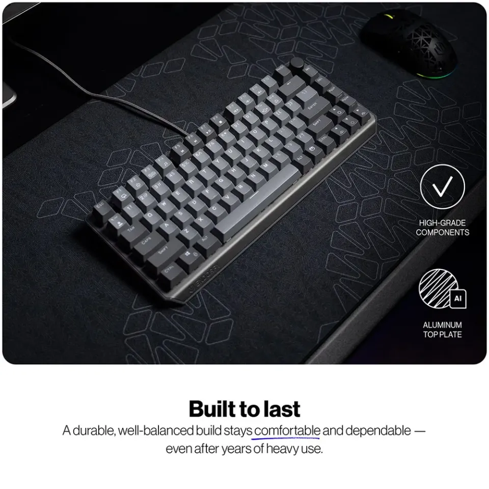 Endorfy Thock V2 75% Klávesnice, herní, drátová, mechanická, Endorfy Red, US lay