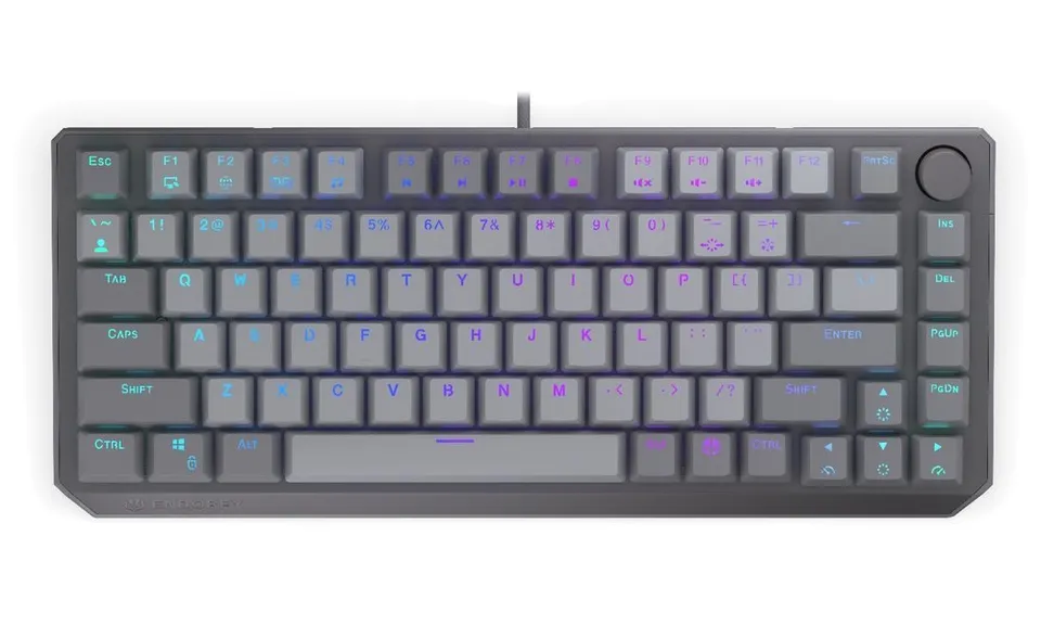 Endorfy Thock V2 75% Klávesnice, herní, drátová, mechanická, Endorfy Red, US lay