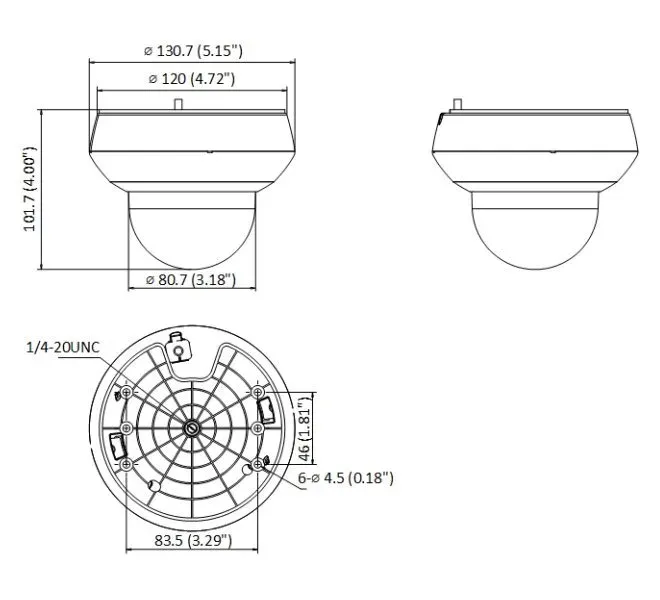 Hikvision DS-2DE2A404IW-DE3(C0)(S6)(C) - 4MPix IP PTZ kamera; 4x ZOOM, IR 20m, mikrofon
