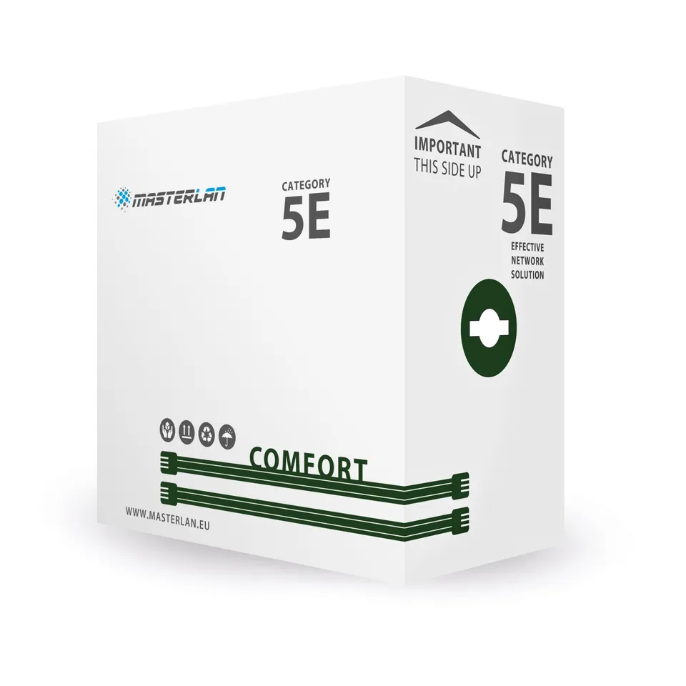 Masterlan Comfort UTP kabel drát Cat5e, PVC, 24AWG, 305m