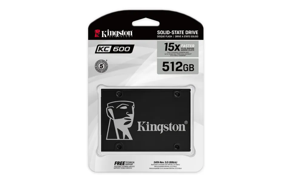 Kingston Flash 512G SSD KC600 SATA3 2.5"