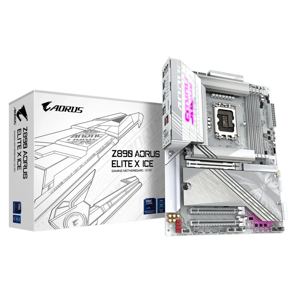 GIGABYTE MB Sc LGA1851 Z890 A ELITE X ICE, Intel Z890, 4xDDR5, 1xHDMI, 1xThunderbolt, WiFi