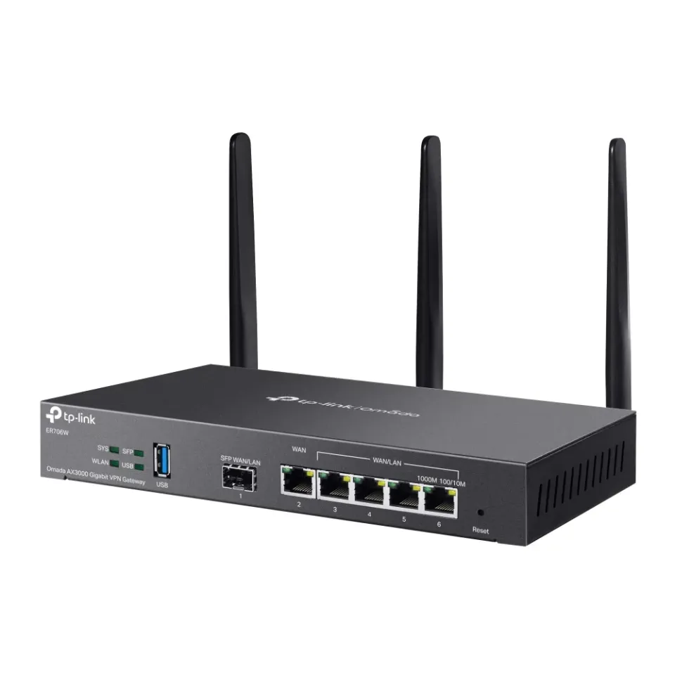TP-Link ER706W - AX3000 Router VPN WiFi 6, 1x GWAN + 4x GWAN/LAN + 1x GWAN/LAN S