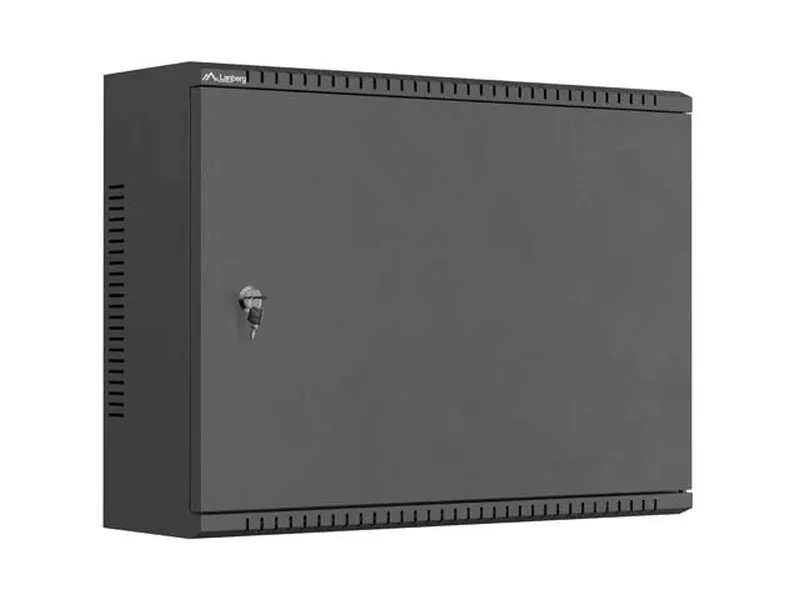 LANBERG Instalační skříň TPR 10" / 19" s MESH panelem 560 × 420 × 180 mm, černá(