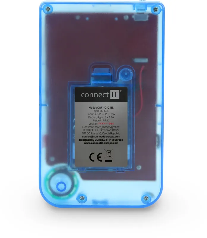 CONNECT IT RetroBit BLUE – Portable Game Console (168 Games)