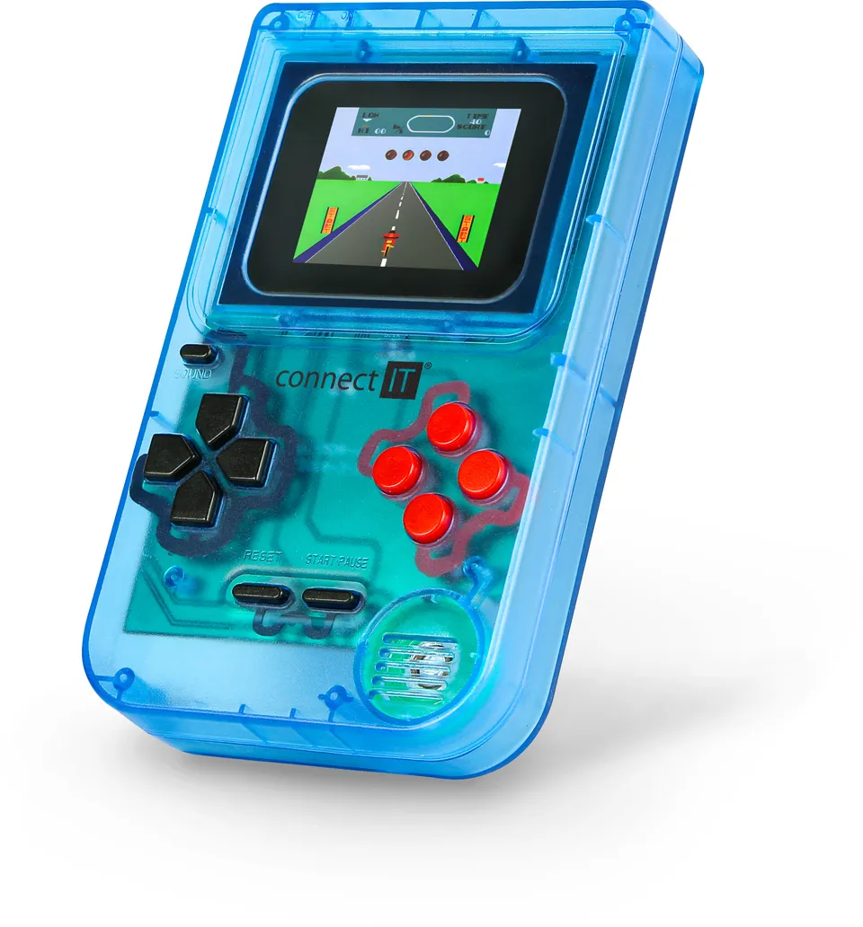 CONNECT IT RetroBit BLUE – přenosná herní konzole (168 her)